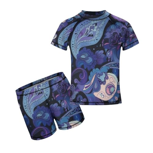 Paisley PurpleChildren's Casual Swimsuit Set - Simple and