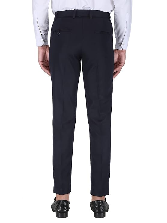 Image of ABLESTAR Men's Polycotton Slim Fit Formal Trouser - Spendex Cotton Casual Pant for Men - Breathable, Lightweight, Adjustable Formal Trouser for Men - Pack of 3