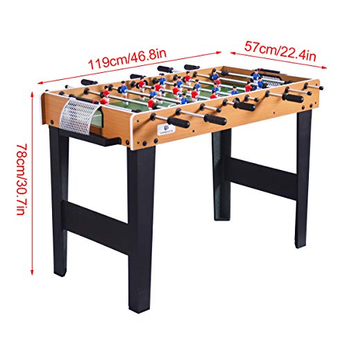 KHYTEBV 47-Zoll-Profi-Tischfußballtisch, freistehender Fußballtisch, für Multiplayer-Indoor-Spiele, Tischfußballspiel für Arcade, Spielzimmer, – Bild 8