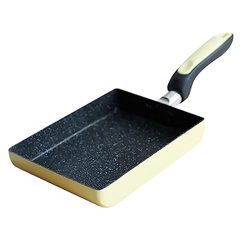 Alipis 1pc Tamagoyaki Pan Non-stick Square Skillet for Even Cooking for Burgers Steaks - Handle Versatile Kitchen Frying Pan Random Color