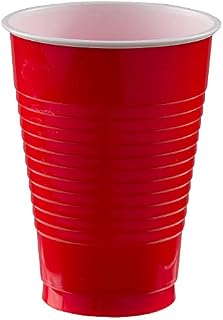Amscan 10119763 Party Pack 355ml-20 Red Disposable Plastic Cups 355ml, 20 Pcs