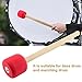 Jiozermi 2 Pcs Drum Mallet 12.8 Inches Length, Hard Foam Rubber Drum Stick, Anti-slip Bass Percussion Sticks, Instrument Band Accessory Part for Drums Snare Drums, Red