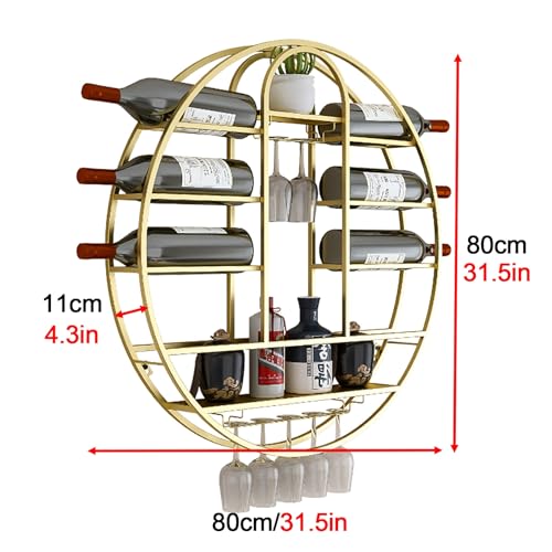 Organisateur de rangement rond pour bouteille et verre de bar