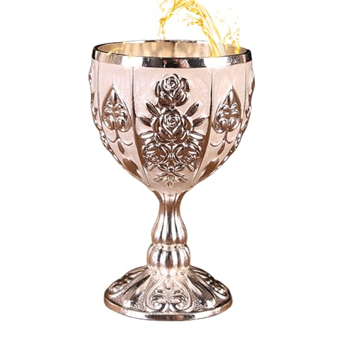 Genérico Mini Copa Cáliz,Mini Copa Cáliz | Copas de vino vintage de aleación de zinc de 30 ml | retro para el hogar, bar, boda, copa de regalo, copa de vino pequeña para cerveza, cóctel, whisky