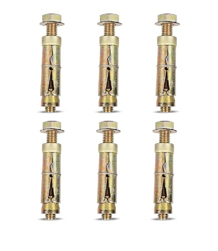 VENOM Iron Metal Wall Anchor Brass Fasteners Golden Bullet Anchor Fasteners Anchor Bolt Screw Fasteners Metal Fasteners I Bolt Anchor Fasteners (8MM, Pack of 6) (Model : LOT) (B0C3ZP7KMT) Amazon Price History, Amazon Price Tracker