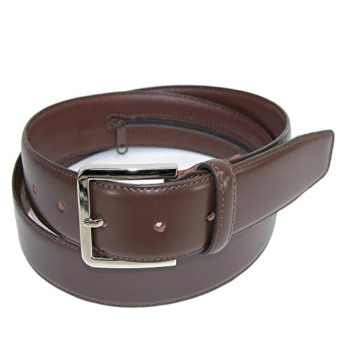 Leather Money Belt, Brown, 34