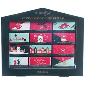 Ten Acre Gifts Hot Chocolate Gift Set, 12 Cocoas of Christmas, Holiday Hot Cocoa Mix Variety Pack Features 12 Gourmet…