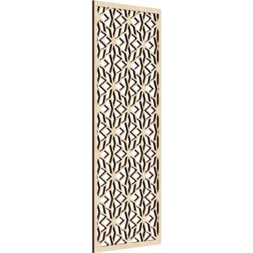 Image of 15 3 /8 inchW x 39 3 /8 inchH x 3 /8 inchT Lake Decorative Fretwork Wood Wall Panels, Birch