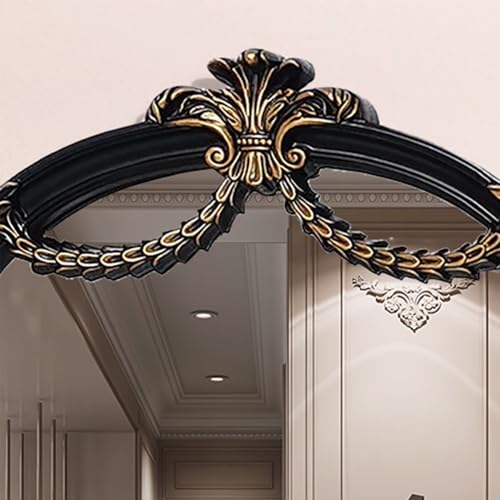 Miroir pour toilettes d'invités et entrées sombres style baroque argent