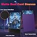 200 Pack Card Sleeves, Matte Dual Trading Card Sleeves with Opaque Back & Smooth Shuffle, Tear Resistant Card Protectors for MTG, TCG and Game Cards (Metallic Purple)