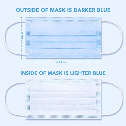 Face Masks, 3 Layer, Adult, Blue, 50 Packs Come With Independent Box Packages, By Dxlover Fullfilled By Amazon, Large #TOP5