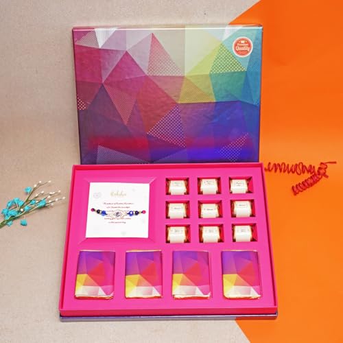 Image of Velvet Fine Chocolates Premium Rakhi Chocolate Box | Handmade Assorted Chocolates for Rakshabandhan | 9 Pcs Gift Hamper| Pack of 1