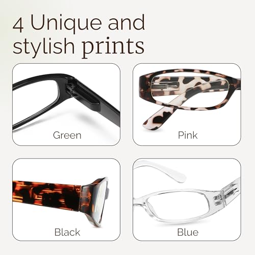 Image of Gaoye 4-Pack Readers for Women, Blue Light Blocking Reading Glasses, Stylish Reading Glasses for Women in 4 Patterns