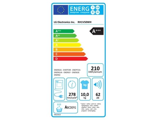 LG Sèche linge Condensation RH1V50WH