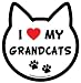 I Love My Grandcats cat head magnet