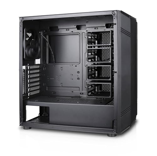 Image of Rosewill Helium NAS Black ATX Mid Tower Computer Case, Mesh Panel, 4X 140mm PWM Fan, Ideal for DIY NAS, Media Servers, or Small Business Applications