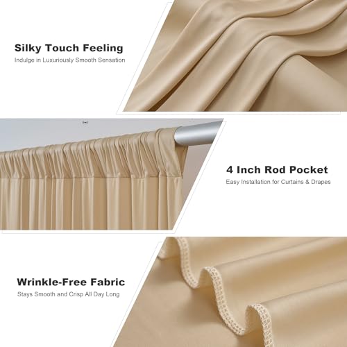 Cortinas de fondo champagne 20x10ft 4 paneles miniatura 3