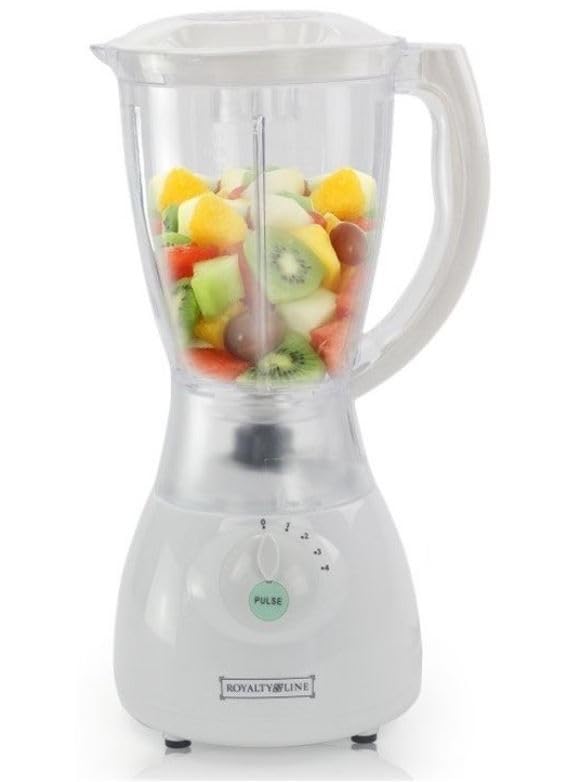 ROYALTY LINE, Batidora 400W Blanca RLSM400P-WHT, Capacidad 1.5L, Diseño Elegante, Ideal para Batidos, Sopas y Salsas, Facilidad de Uso, Limpieza Rápida, Óptimo Rendimiento