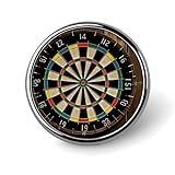 Broche redondo de moda con diseño de tablero de dardos, ideal para el uso diario de las mujeres, ideal para San Valentín o bodas.