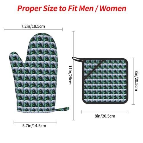 Gants résistant à la chaleur cuisine four grillades maison cuisson Manatee Animaux