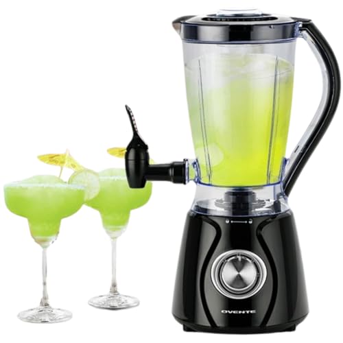 Comparison: Best Blenders For Margaritas 8 OVENTE Margarita Machine and Frozen Drink Maker with 350W Power, Easy Spout Dispenser, Stainless Steel Blade, 48-Ounce Electric Blender for Smoothies, Margaritas, Daiquiris and Slushies, Black BPM12B