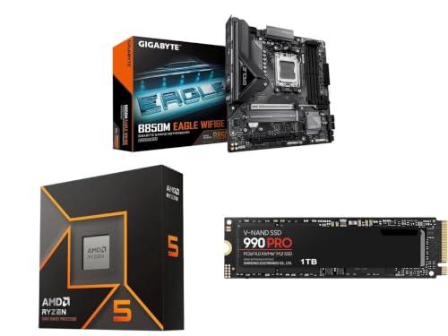 Image of NEWEGG Motherboard CPU SSD Combo - B850M Micro ATX Motherboard Bundle with Ryzen 5 9600X 6-Core 3.9 GHz CPU and 990 PRO 1TB SSD MZ-V9P1T0B /AM