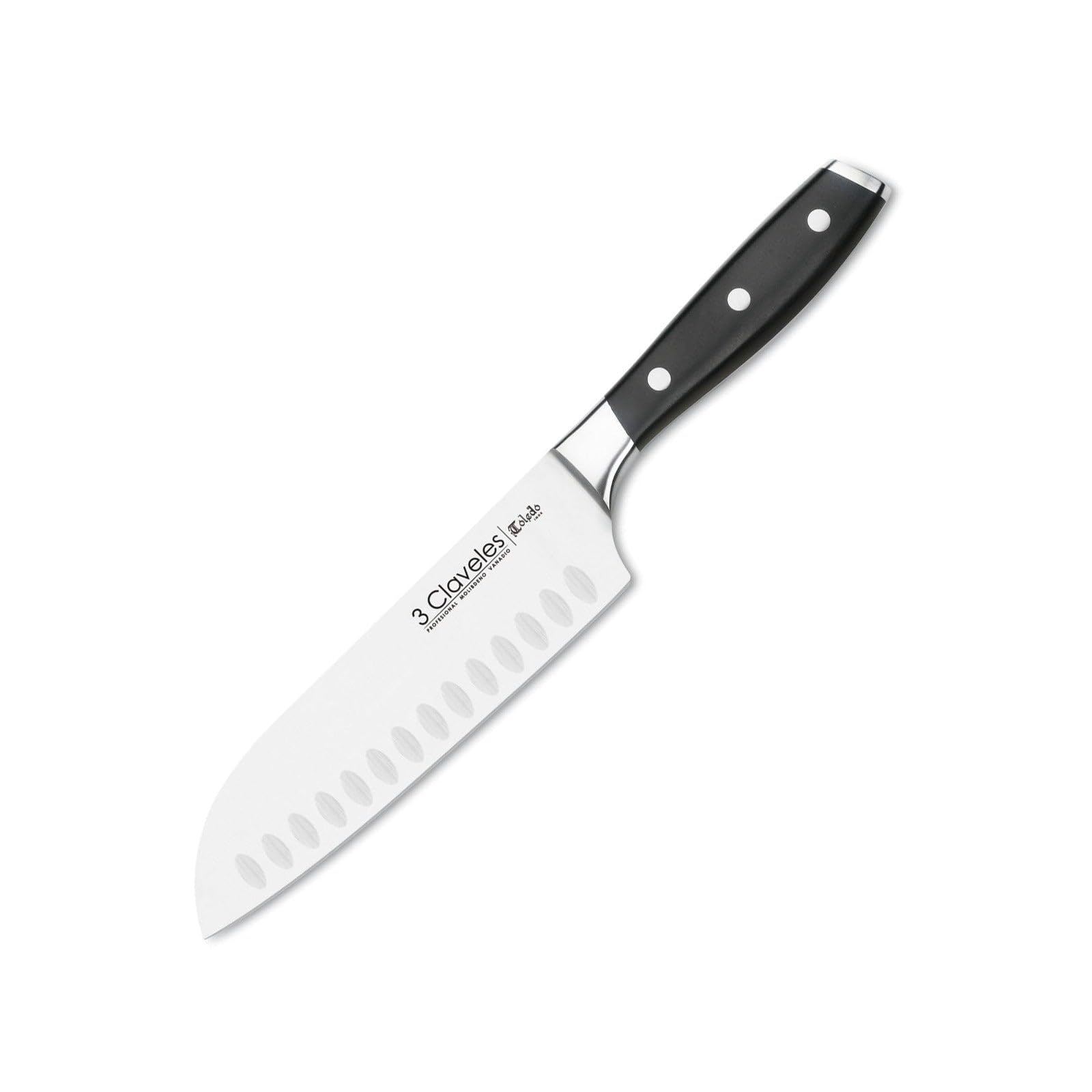 Couteau Santoku forgé 3 Claveles Toledo 18 cm pour cuisiner de délicieux plats asiatiques