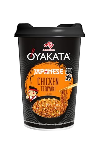 OYAKATA - Yakisoba Teriyaki Chicken 96 g, Fideos Orientales de Harina de Trigo con Salsa Teriyaki y Guarnición Deshidratada