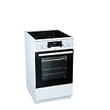 Energieeffizienz: A , 46 dB Gorenje EC 5351 WA Elektro-Standherd mit Glaskeramik-Kochfeld - 50er Breite, Weiß