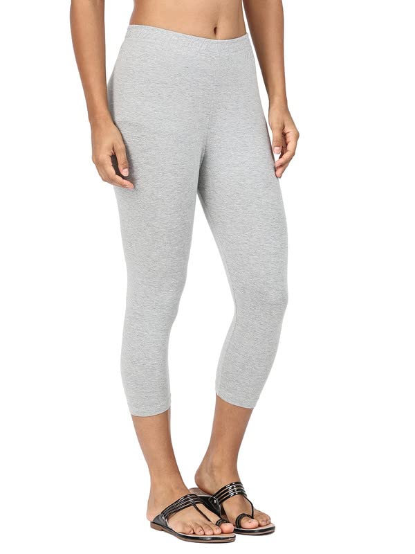 Image of Robinbosky Premium Stretchable Cotton Capri Legging for Women | Suitable for Formal wear & Casual wear | High-End Elastic Makes. The Leggings Squat Proof and Durable for Travel, Yoga, & Workout.