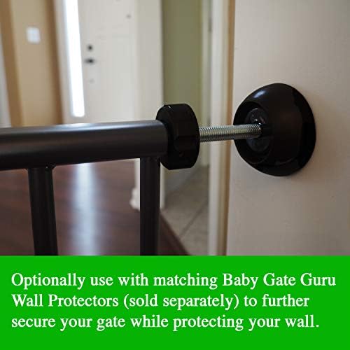 Baby Gate Guru Extra Long M8 (8mm) Spindle Rods for Pressure Mounted Gates Replacement Set - 4 Pack of M8 Spindle Screw Bolts for Baby and Pet Safety Gates - Choose Your Color (8mm, Black)