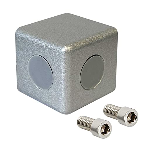 10x Würfelverbinder 2D 4040 Nut 8 Eckverbinder 2-Weg Aluminium Profil Verbinder mit Schrauben Aluprofil-Zubehör Cover