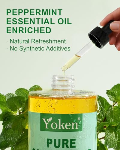 Image of Yoken 2 Pack EWG Peppermint Castile Soap 32oz, Gentle Daily Liquid Soap
