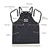 Stylecraft Heavy Weight Waterproof Professional Barber-Salon Apron Cross Back Strap and Pockets (Black)
