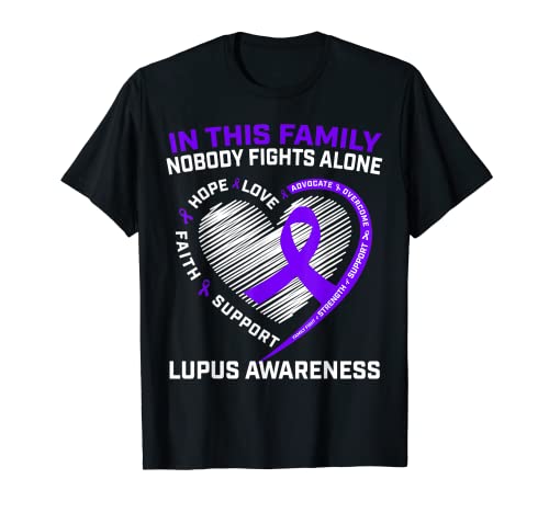 Purple Lupus Awareness Products Familia Lucha Mujeres Hombres Niños Camiseta