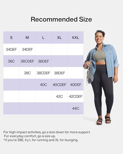 Image of Women's Sports Bra Wirefree Adjustable Medium-High Support Everyday Wear for Large Bust Plus Size with Removable Pads