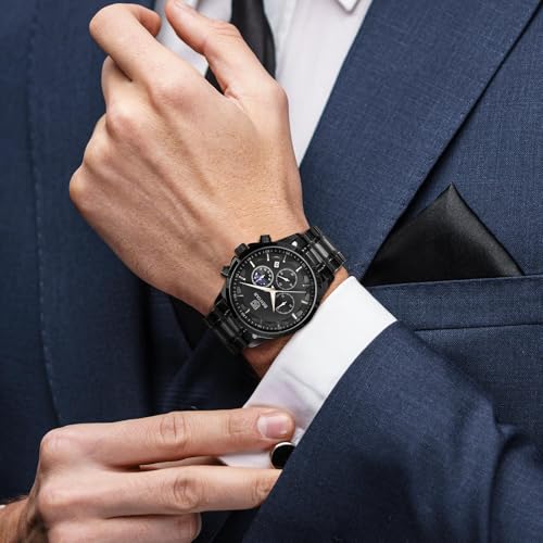 Image of BENYAR Mens Watches Analog Quartz Chronograph Waterproof Wrist Watches for Men Fashion Business Work Casual Sport Designer Dress Watch with Calendar Elegant Gifts for Men