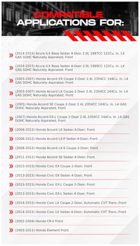 Image of R1 Concepts Front Brake Kit Fits 2014-2015 Acura ILX; 2002-2004 Honda CR-V; 2003-2012 Honda Accord; 2003-2011 Honda Element; 2013-2015 Honda Civic| Ceramic Pads, Blank Rotors| Hardware| 11.1 inch Front