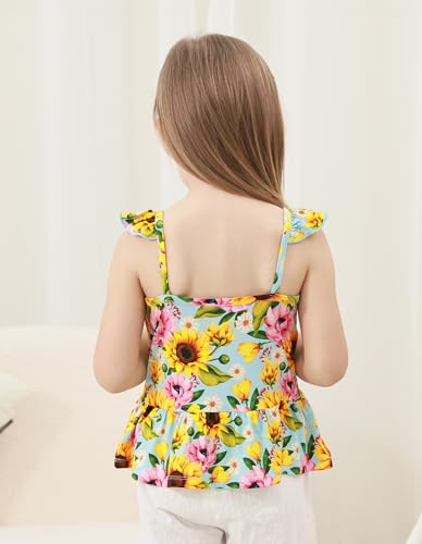 Image of Baby Girl Sleeveless T-Shirts Toddler Infant Girls Tank Top T-Shirt Viscose from Bamboo Summer Cool Tees 3Months-5T