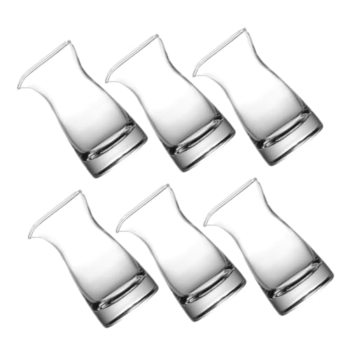 ULTECHNOVO Elegant Glass Jar Milk Pitcher Latte Maker Sauce Dispenser 80ml Small Pitchers for Kitchen