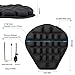 Air Motorcycle Seat Cushion Pressure Relief Ride Seat Pad Large for Cruiser Touring Saddles, Shock Absorption, Water Inflatable (Black)