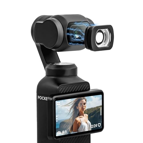 Tomat Osmo Pocket 3 Wide Angle Lens,112° Magnetic Attach/Multi-Coated/HD Optical Glass Wide-Angle Lens Compatible with DJI Osmo Pocket 3