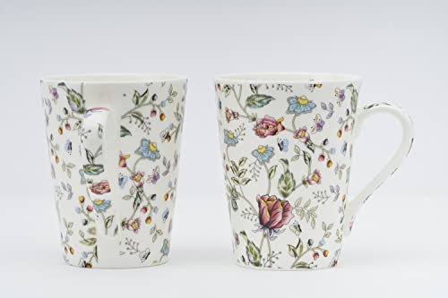 Image of GOLDEN QUEEN'S Mugs Set of 2 for Coffee, Tea, Milk - Ideal for Your Daily Beverage Ritual, Hosting & Casual Gatherings - Pink Shrub