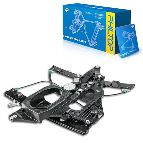 Image of PHILTOP Front Left Driver Side Power Window Regulator and Motor Assembly Compatible with 2003-2006 Ford Expedition Replaces 741-178,2 Pins