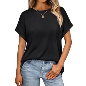 AUTOMET Womens Summer Tops Oversized Sho...