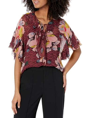 Image of Women's Devon Blouse in Oxblood Multi