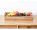 Hand-Woven Rattan Rectangular Serving Tray with Handles for Breakfast, Drinks, Snack for Coffee Table (17x11.4x1.8inches)