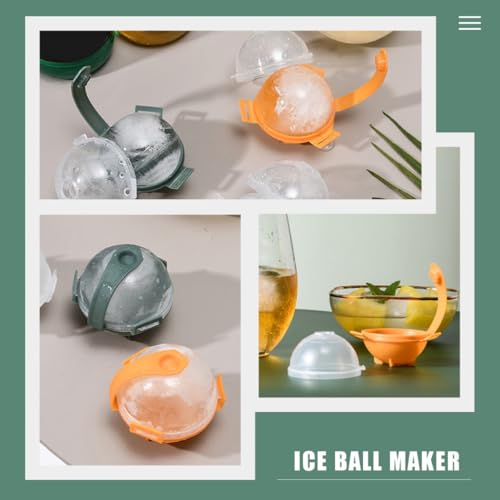 Molde de hielo esférico reutilizable naranja 10 piezas miniatura 6
