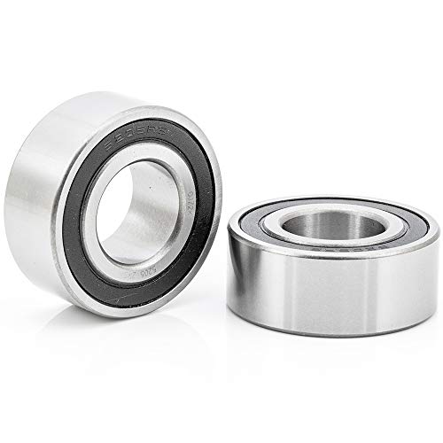 [2-Pack] 5205-2RS - Double Row Angular Contact Ball Bearing 25 mm x 52 mm x 20.6 mm (ID x OD x Width) Double Rubber Seal