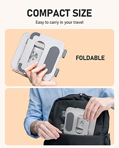 Aoevi Tablet Stand With 360 Rotating Base, Adjustable Tablet Holder For Desk, Foldable Ipad Stand Compatible With Tablet Such As Ipad Pro 12.9, 10.5, 9.7 Air Mini 4 3 2, Silver #TOP5